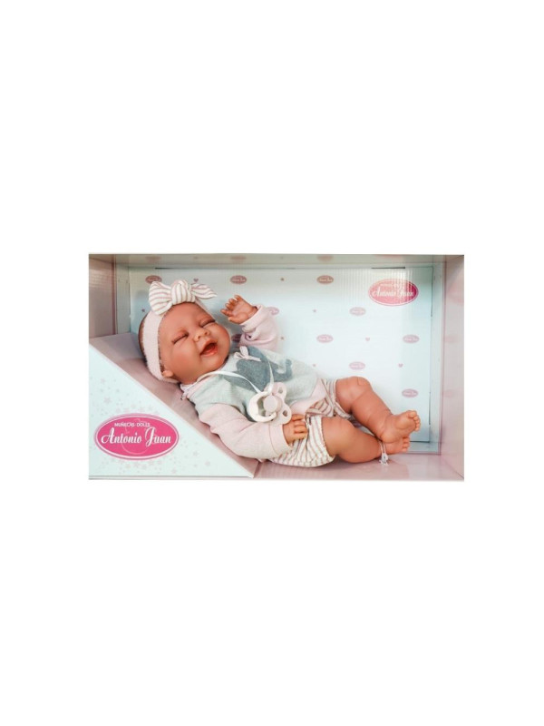 Lalka Lluna z zamkniętymi oczami Antonio Juan 70401 - Dziewczynka, 34 cm, Brzuszek: Miękki