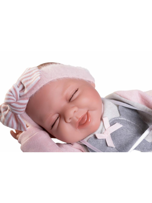 Lalka Lluna z zamkniętymi oczami Antonio Juan 70401 - Dziewczynka, 34 cm, Brzuszek: Miękki