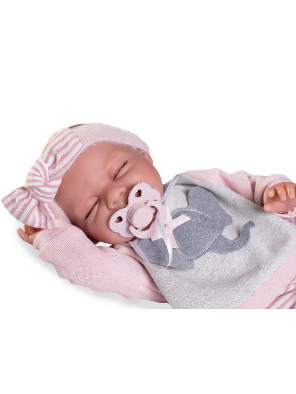 Lalka Lluna z zamkniętymi oczami Antonio Juan 70401 - Dziewczynka, 34 cm, Brzuszek: Miękki