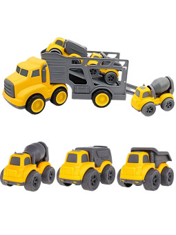 WOOPIE Laweta Zestaw 4w1 Pojazdy Budowlane