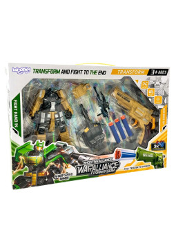 WOOPIE Zestaw 3w1 Robot Transformujący Czołg i Wyrzutnia na Strzałki