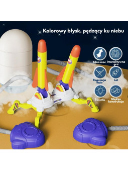 WOOPIE Podwójna Wyrzutnia Rakiet Piankowych 6 szt.