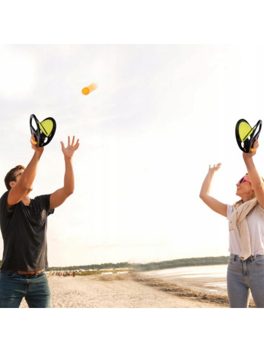 WOOPIE Catch Ball Gra Zręcznościowa Rzucaj Łap Paletka+ 2 Piłki