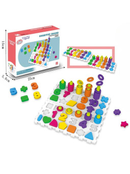 WOOPIE Układanka Montessori Sorter Trening Mózgu Literki Cyferki 139 el