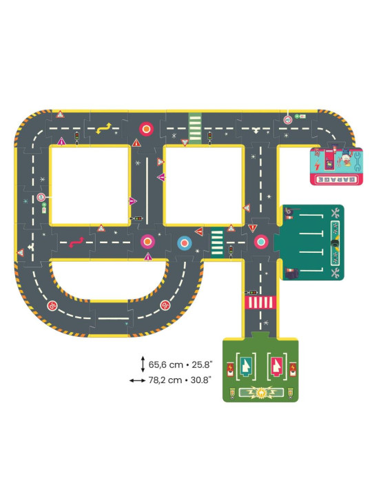 Puzzle kartonowe ULICE CRAZY MOTORS DJ05498