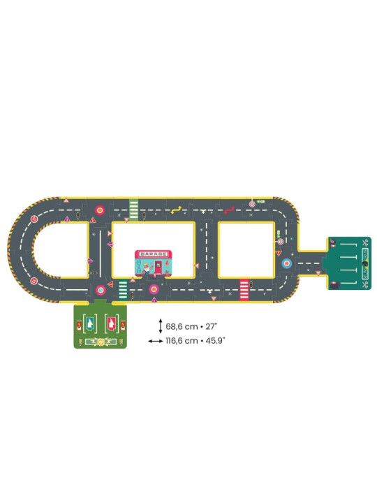 Puzzle kartonowe ULICE CRAZY MOTORS DJ05498