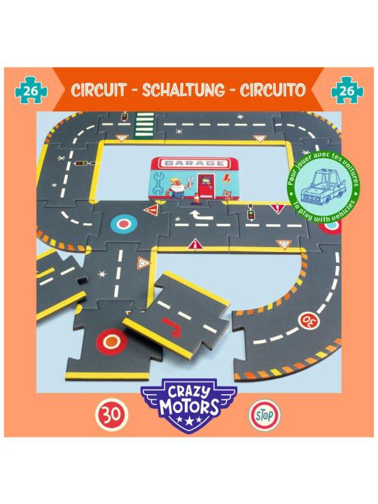 Puzzle kartonowe ULICE CRAZY MOTORS DJ05498