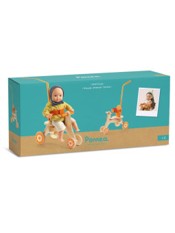 Rowerek 3-kołowy z rączką dla lalek POMEA DJ07798