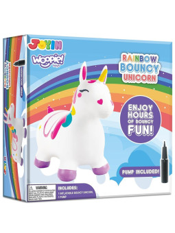 WOOPIE Skoczek Gumowy do Skakania Jednorożec Biały+ Pompka