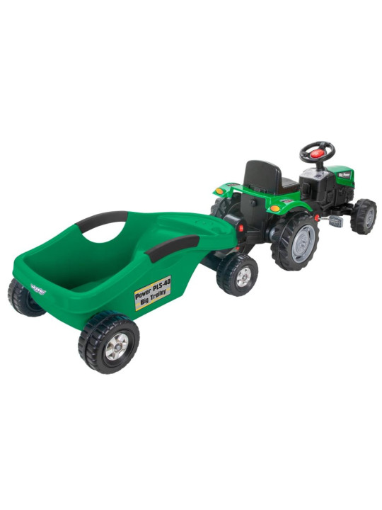 WOOPIE Traktor na Pedały Big PowerTrac z Przyczepą XXL