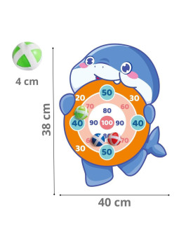 WOOPIE Gra Zręcznościowa w Rzutki na Rzepy Tarcza Rekin