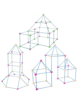 WOOPIE Zestaw Konstrukcyjny XXL Klocki do Budowania Namiotu Bazy Rurki Słomki 340 el.