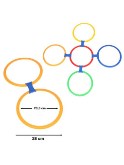 WOOPIE Gra w Klasy Zestaw do Skakania Pierścienie Obręcze 10 szt