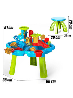 WOOPIE Stolik Wodny 2w1 Piaskownica z Krzesełkiem Aquapark z Delfinem