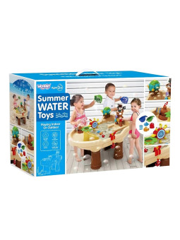 WOOPIE Stolik Wodny 2w1 Piaskownica Statek Piracki XL z Maszyna do Robienia Baniek Mydlanych