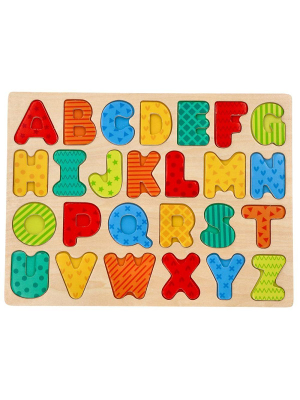 Nowe puzzle drewniane Alfabet - układanka z literkami