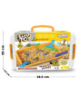 WOOPIE Piasek Kinetyczny 1,5 kg Zestaw XXL Plac Budowy Stolik z Foremkami i Pojazdami WOOPIE Piasek Kinetyczny 1,5 kg Zestaw XXL Plac Budowy Stolik z Foremkami i Pojazdami