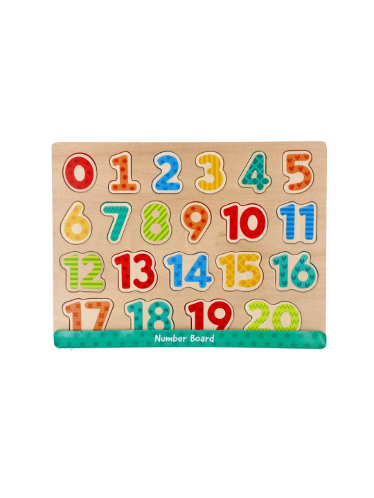Nowe drewniane puzzle cyferki - układanka