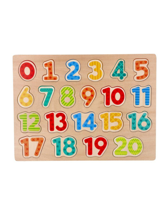 Nowe drewniane puzzle cyferki - układanka