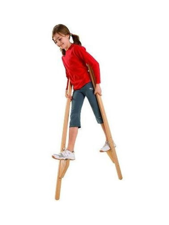 Szczudła drewniane cyrkowe duże CZERWONE 170 cm dla dzieci i dorosłych