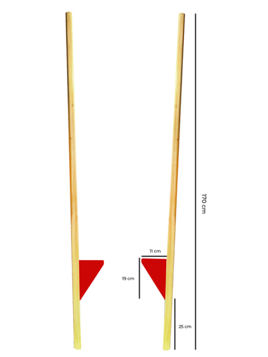 Szczudła drewniane cyrkowe duże CZERWONE 170 cm dla dzieci i dorosłych