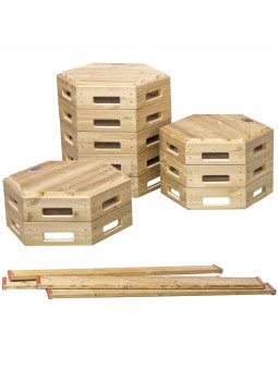 CLASSIC WORLD EDU Drewniany Tor Równoważnia XXL Ścieżka Ruchowa Motoryczna