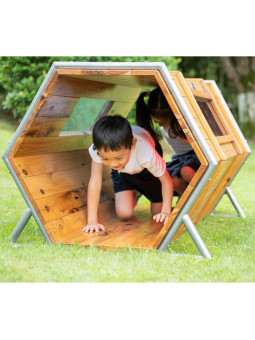 CLASSIC WORLD EDU Drewniany Plac Zabaw Baza XXL Tunel do Czołgania