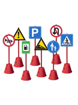 CLASSIC WORLD EDU Zestaw Dużych Znaków Drogowych 90cm - 8el