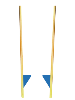 Szczudła drewniane cyrkowe małe NIEBIESKIE 140 cm dla dzieci