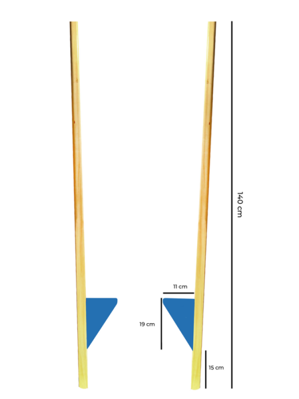 Szczudła drewniane cyrkowe małe NIEBIESKIE 140 cm dla dzieci
