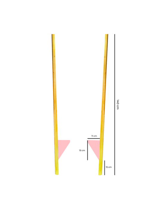 Szczudła drewniane cyrkowe małe pastelowe RÓŻOWE 140 cm dla dzieci