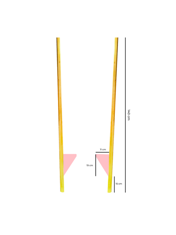 Szczudła drewniane cyrkowe małe pastelowe RÓŻOWE 140 cm dla dzieci