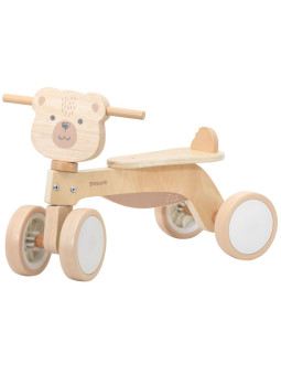 VIGA PolarB Drewniany Jeździk Miś Brunatny Miękkie Koła