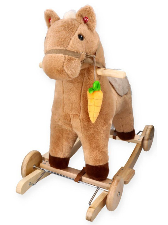 Konik na biegunach z marchewką