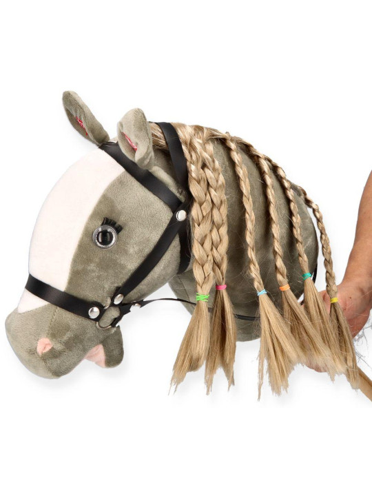 Konik na patyku Hobby Horse Siwek Premium