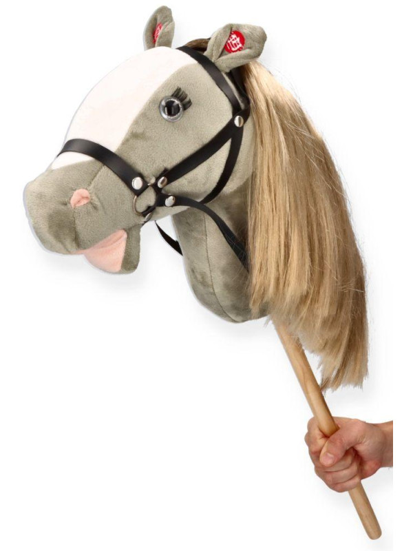 Konik na patyku Hobby Horse Siwek Premium