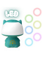 WOOPIE Multifunkcyjna Lampka RGB Głośnik Bluetooth Karaoke Modulator Głosu Karta SD Turkusowa
