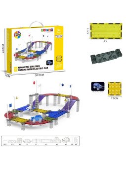 WOOPIE Magnetyczny Tor Samochodowy Wyścigowy + Autko 137 El.
