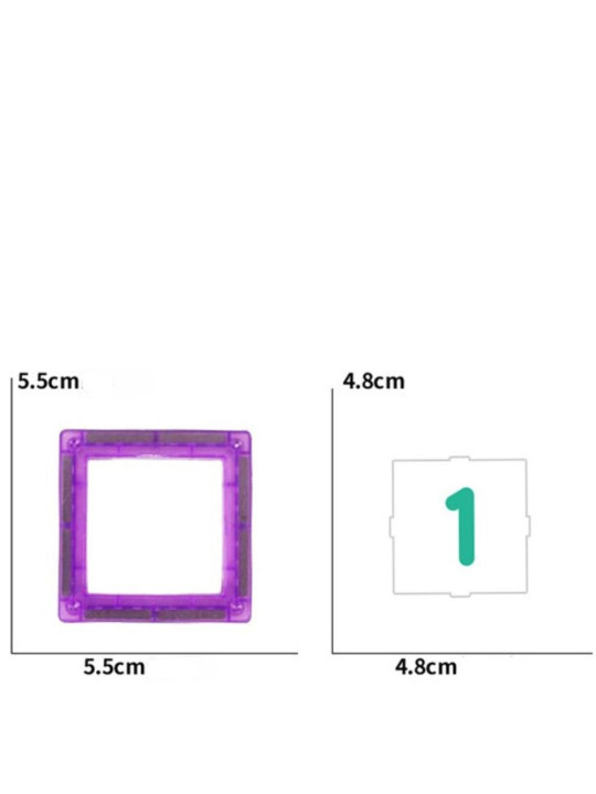 WOOPIE Klocki Magnetyczne Konstrukcyjne 3D Zestaw Edukacyjny Nauka Liczenia 70 el.
