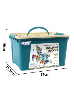 WOOPIE Klocki Magnetyczne Konstrukcyjne 3D Zestaw Edukacyjny Tor Kulkowy 126el.el.