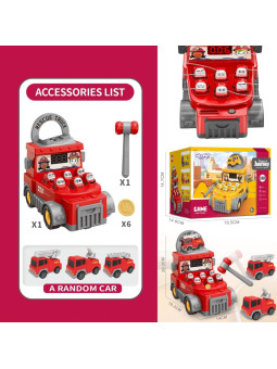 WOOPIE Gra Zręcznościowa Uderz Młotkiem Wbijak Straż Pożarna z Akcesoriami