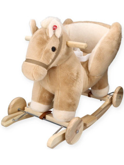 Bujaczek Pegaz Beżowy z fotelikiem i kołami