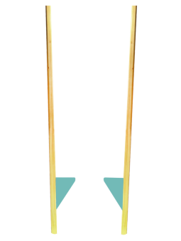 Szczudła drewniane cyrkowe małe pastelowe MIĘTOWE 140 cm dla dzieci