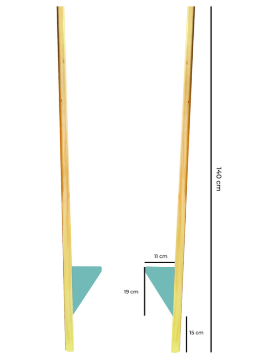 Szczudła drewniane cyrkowe małe pastelowe MIĘTOWE 140 cm dla dzieci