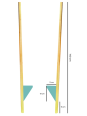 Szczudła drewniane cyrkowe małe pastelowe MIĘTOWE 140 cm dla dzieci