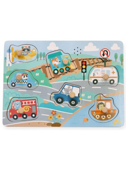 Puzzle dźwiękowe Pojazdy