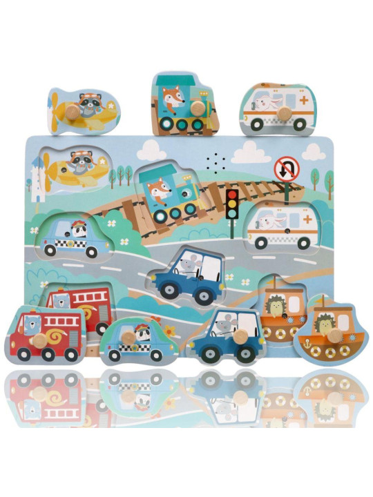 Puzzle dźwiękowe Pojazdy