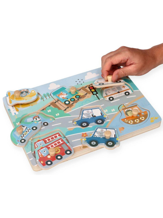 Puzzle dźwiękowe Pojazdy