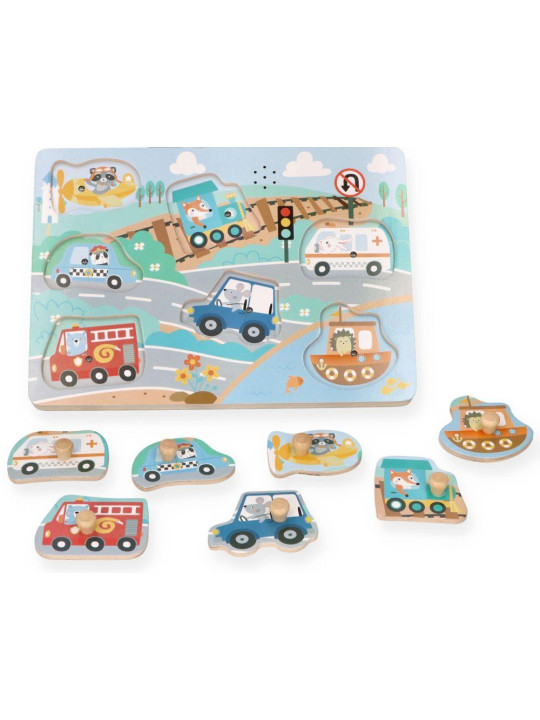 Puzzle dźwiękowe Pojazdy