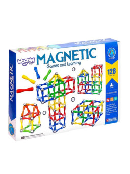 WOOPIE Klocki Magnetyczne Konstrukcyjne 3D 128 el. XXL